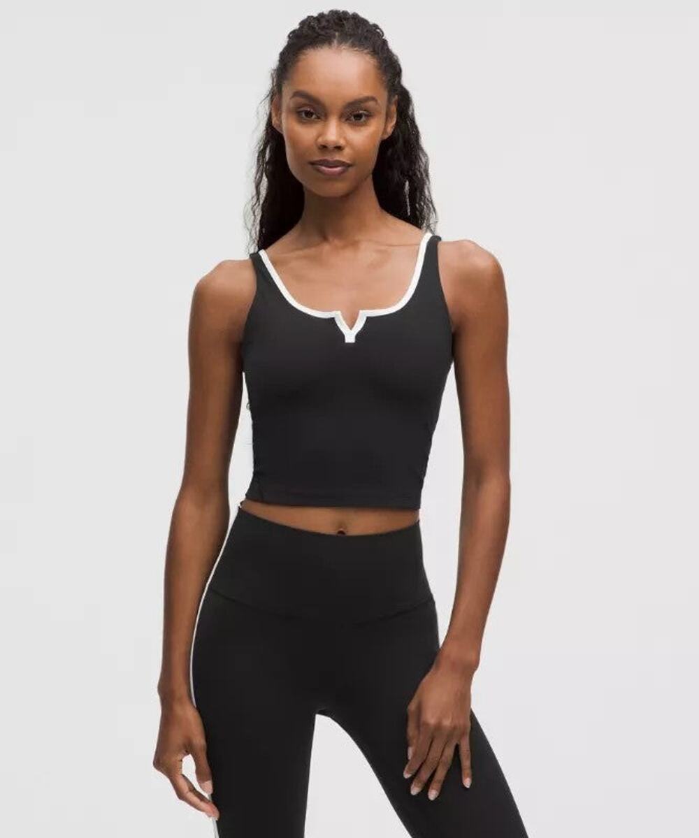 Lululemon Align Notched-Neck Tank Black/White - 12